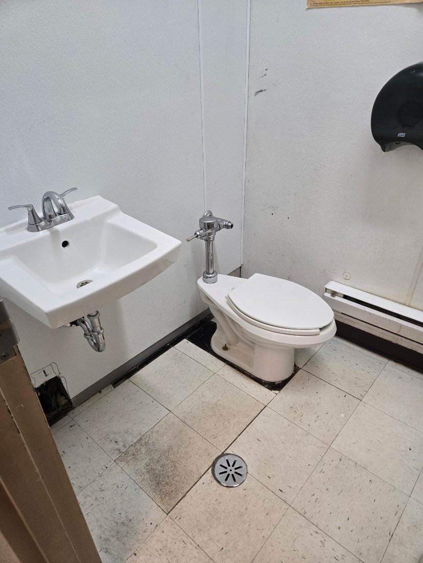 Tim Hortons washroom fixtures after cleaning
