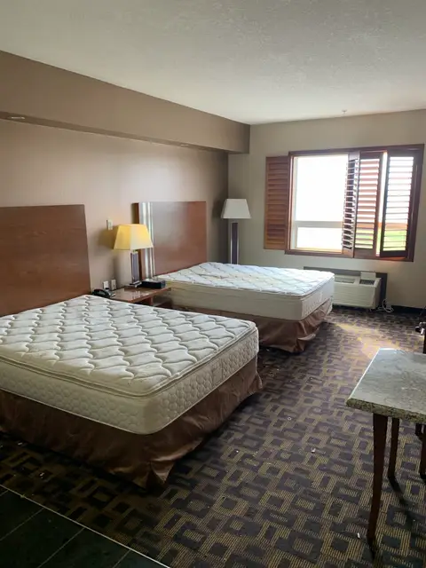Cleared hotel room after deep cleaning